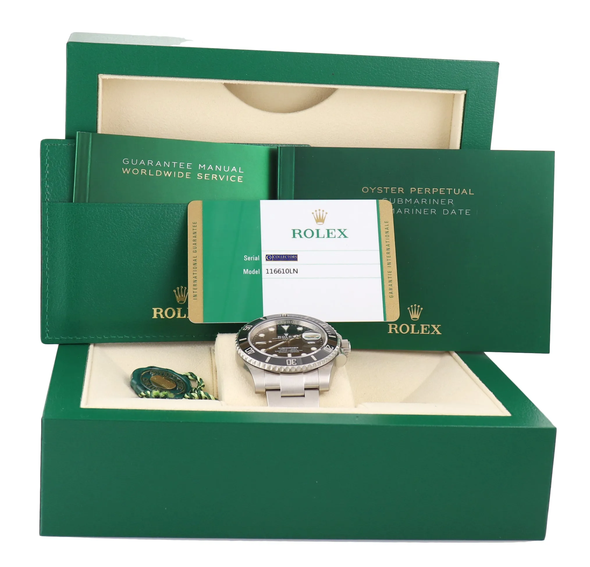 2019 NEW STICKERS PAPERS Rolex Submariner 116610 Steel Black Ceramic Watch Box