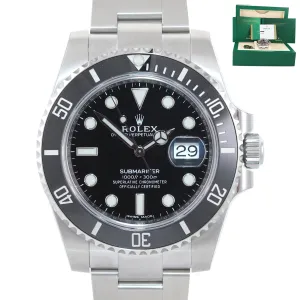 2019 NEW STICKERS PAPERS Rolex Submariner 116610 Steel Black Ceramic Watch Box