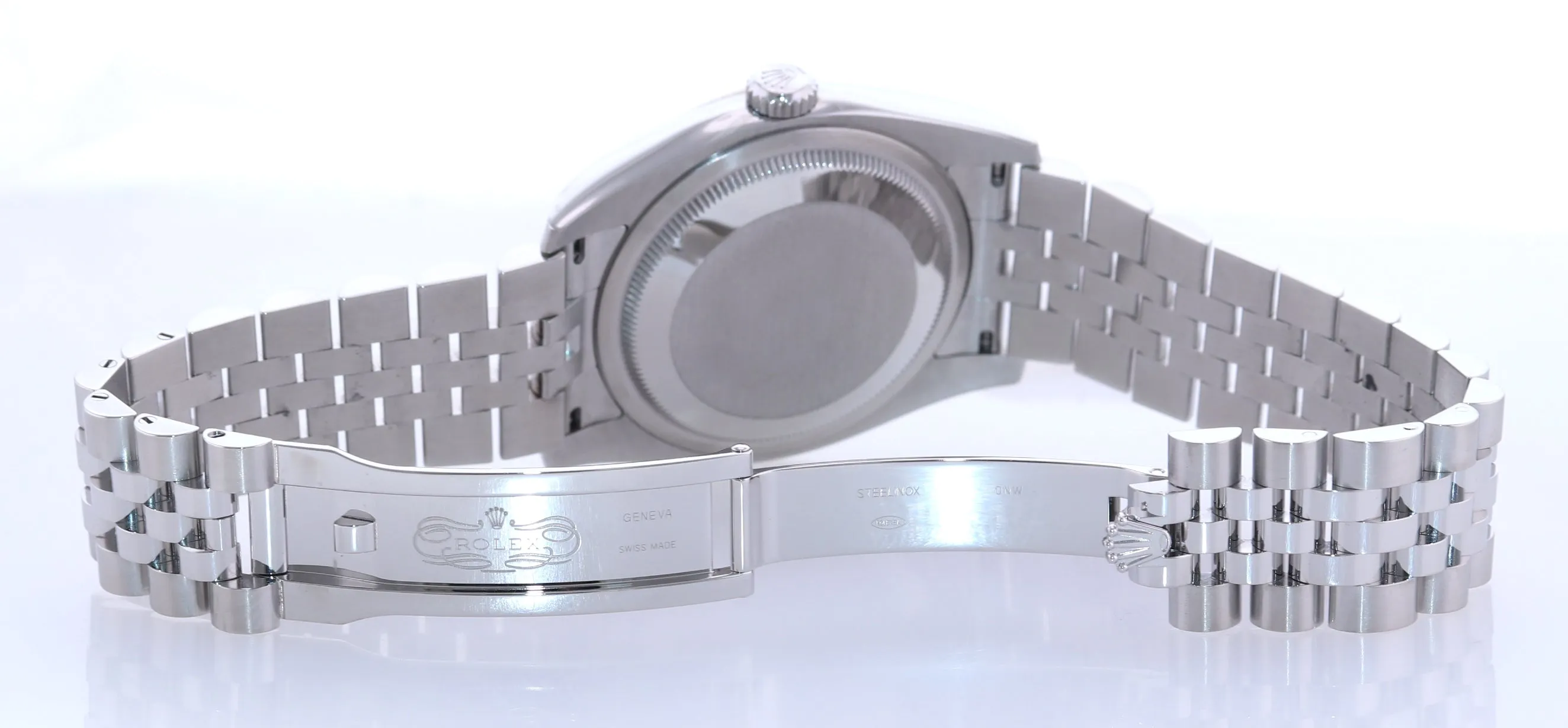 2019 PAPERS Rolex DateJust White Stick 116234 36mm Jubilee Steel Fluted Watch Box