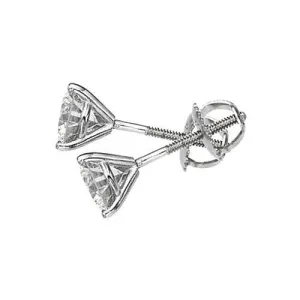 2.02 Carats G Si1 Platinum Martini Style Natural Earth Mined Diamond Studs