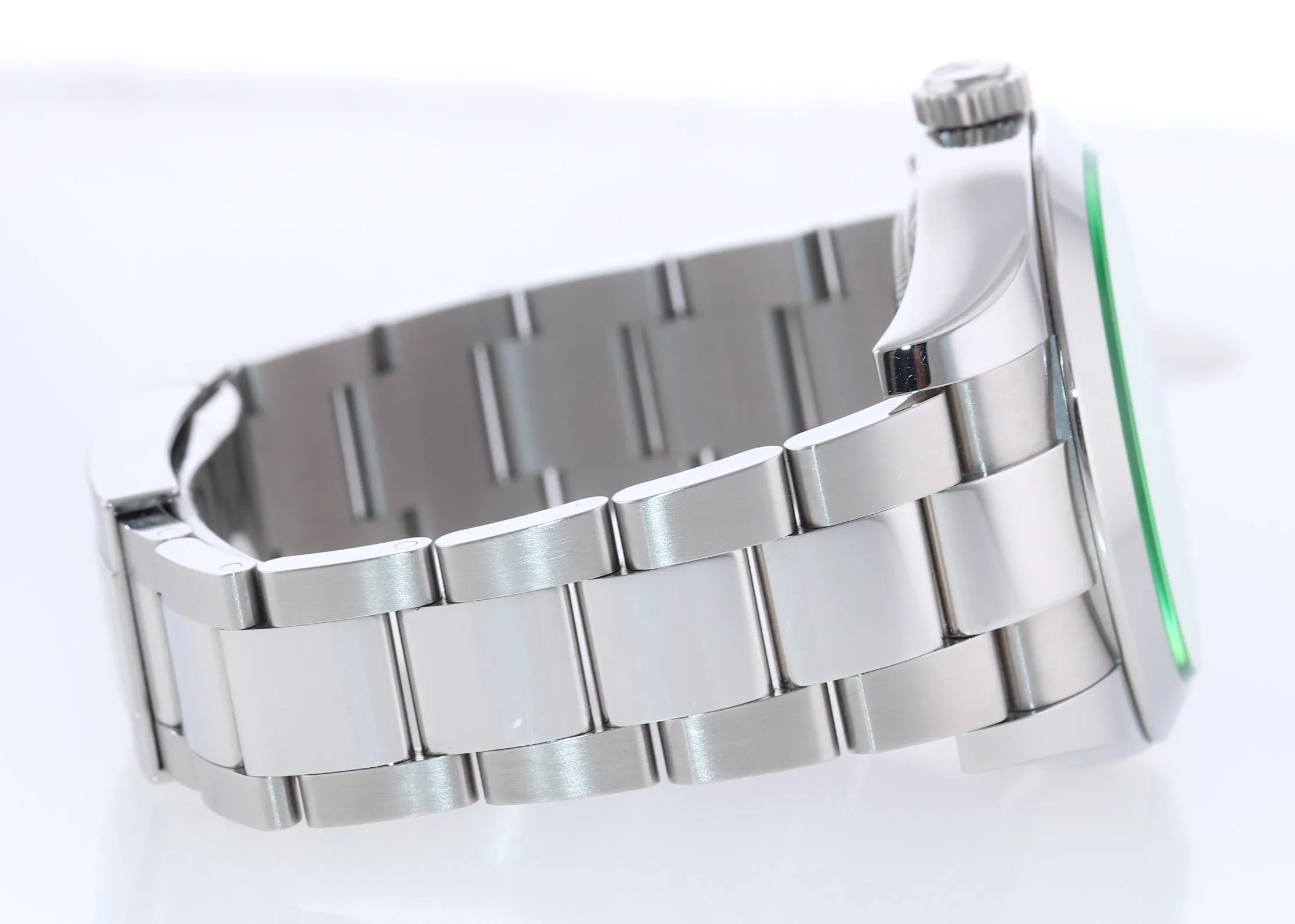2021 New Papers Rolex Milgauss Blue Anniversary Green 116400GV Steel Watch Box