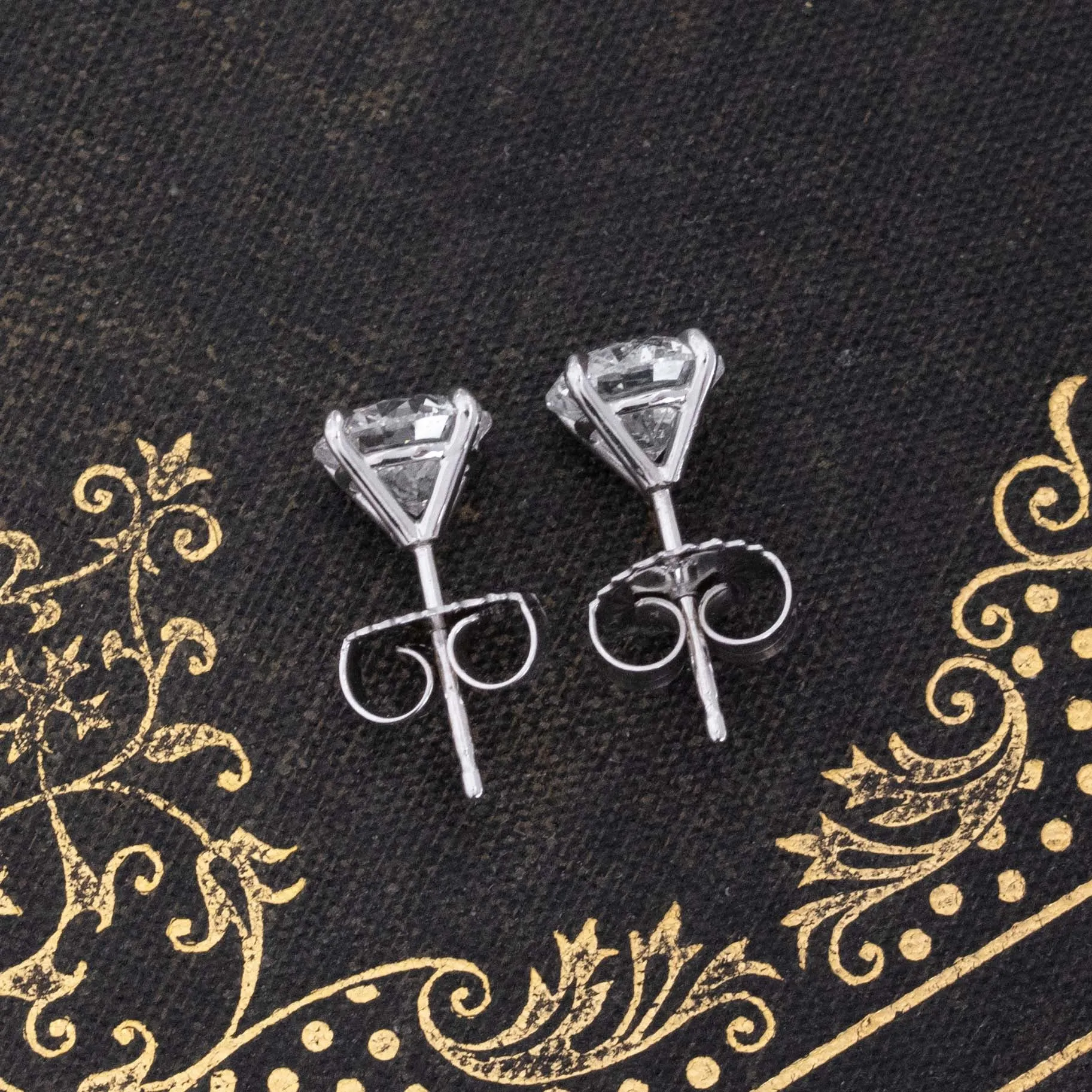 2.16ctw Round Brilliant Cut Diamond Earrings