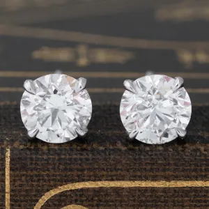 2.16ctw Round Brilliant Cut Diamond Earrings