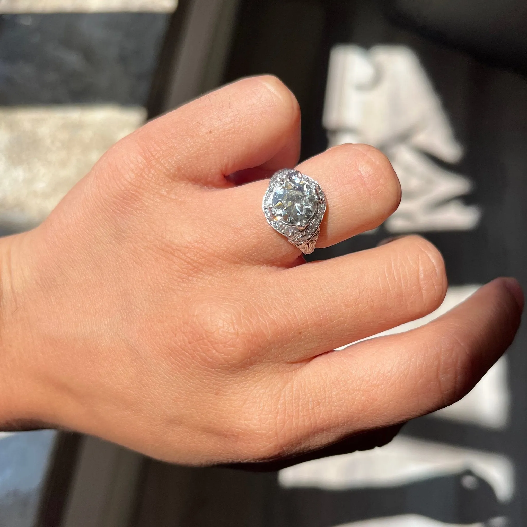 2.34ct Edwardian Old European Cut Diamond Solitaire, GIA K VS2