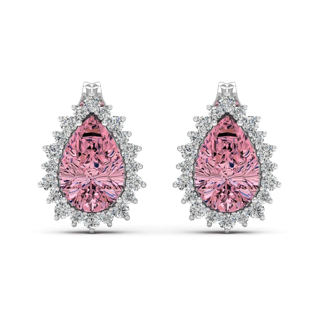 3.46 d.e.w cts Christie Moissanite Stud Earrings