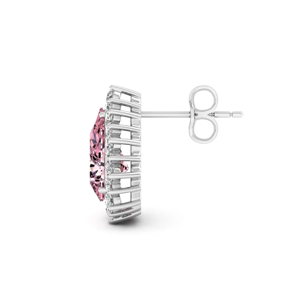 3.46 d.e.w cts Christie Moissanite Stud Earrings