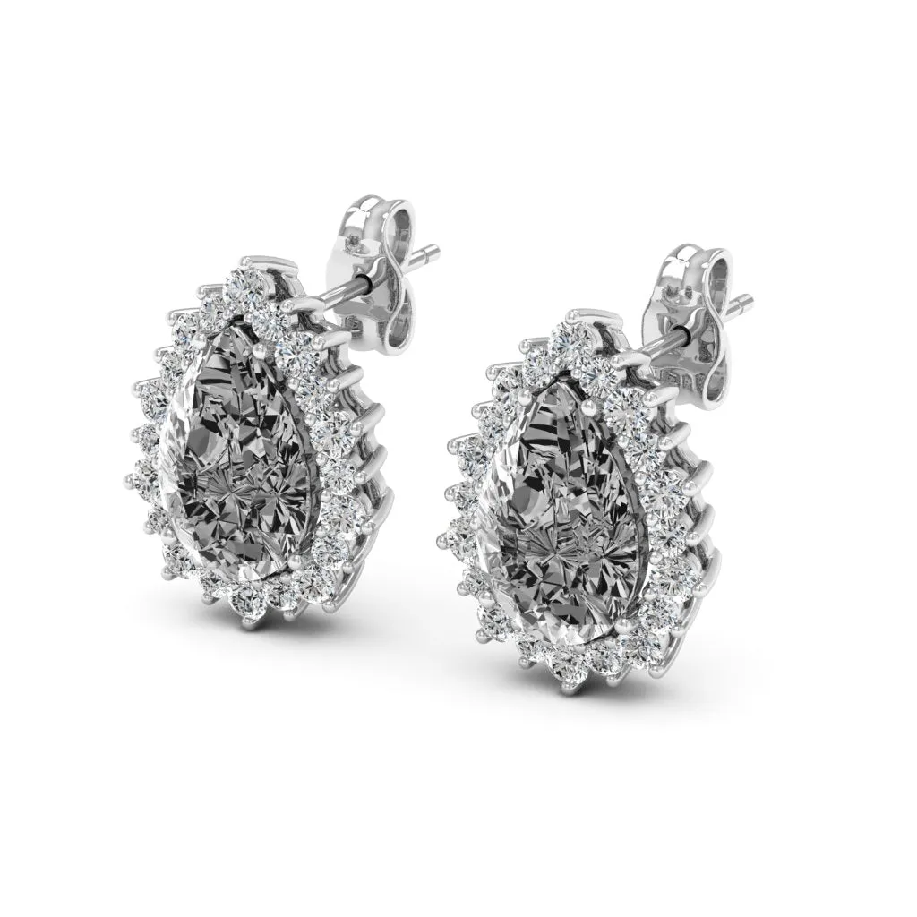 3.46 d.e.w cts Christie Moissanite Stud Earrings