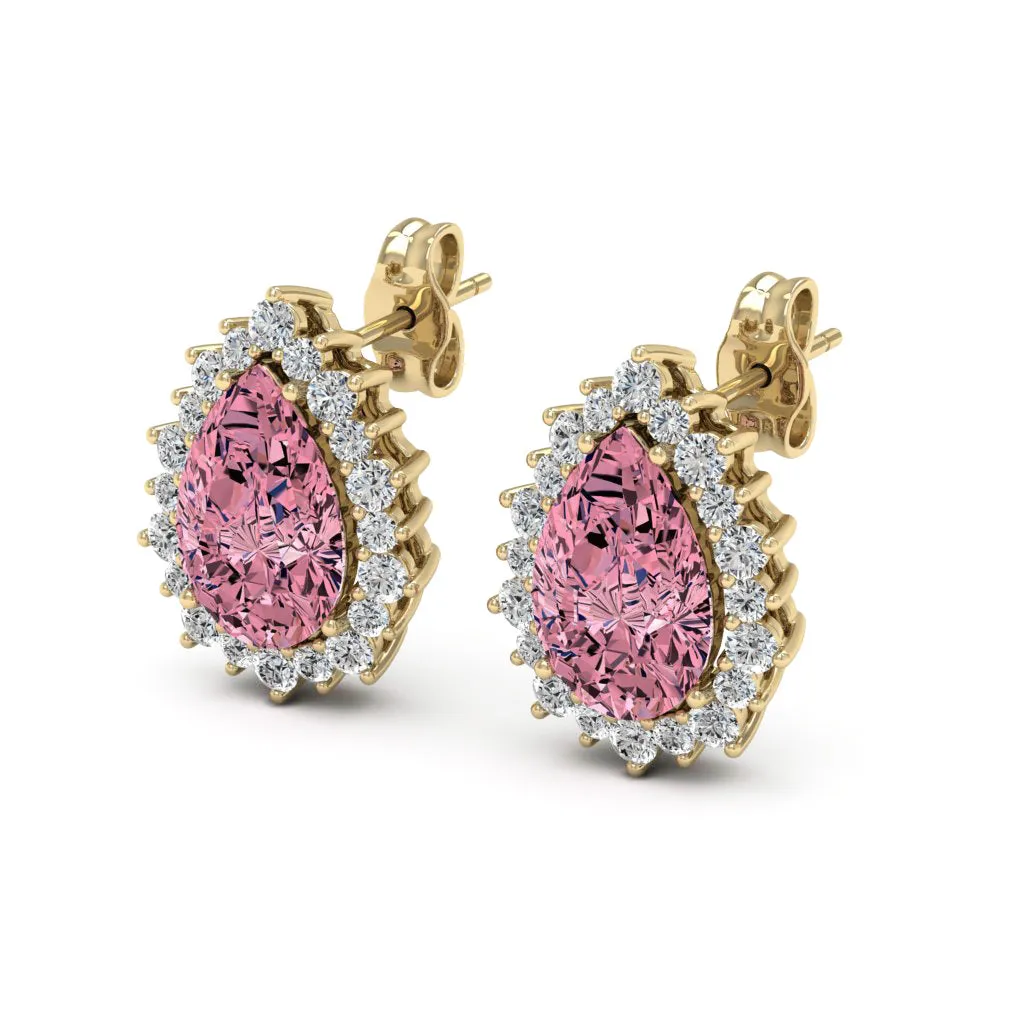 3.46 d.e.w cts Christie Moissanite Stud Earrings