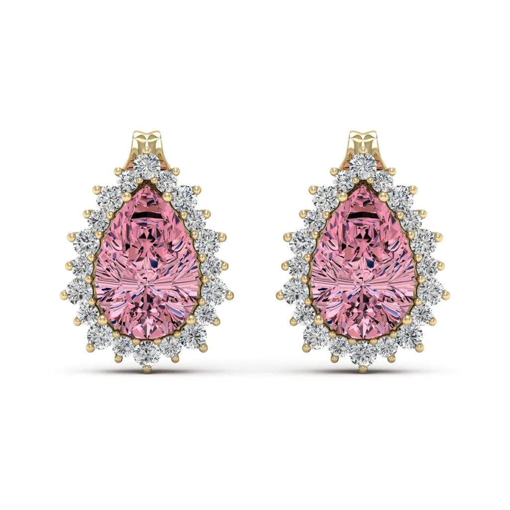 3.46 d.e.w cts Christie Moissanite Stud Earrings