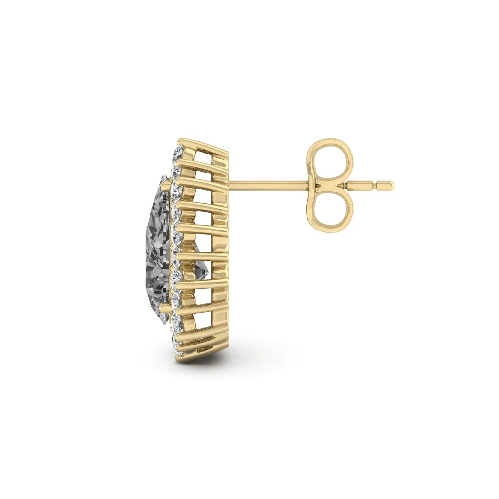 3.46 d.e.w cts Christie Moissanite Stud Earrings