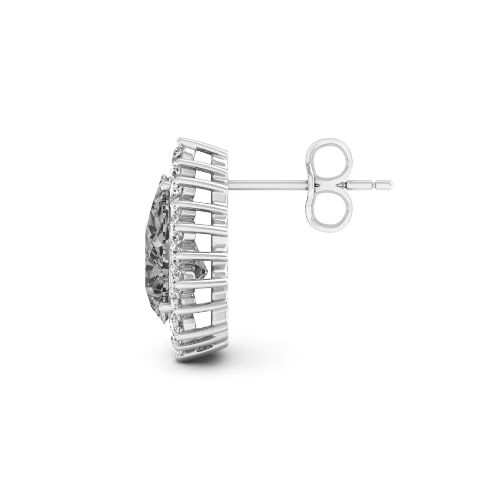 3.46 d.e.w cts Christie Moissanite Stud Earrings