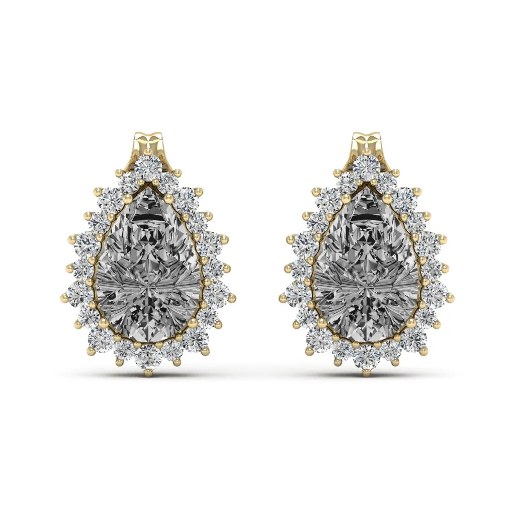 3.46 d.e.w cts Christie Moissanite Stud Earrings