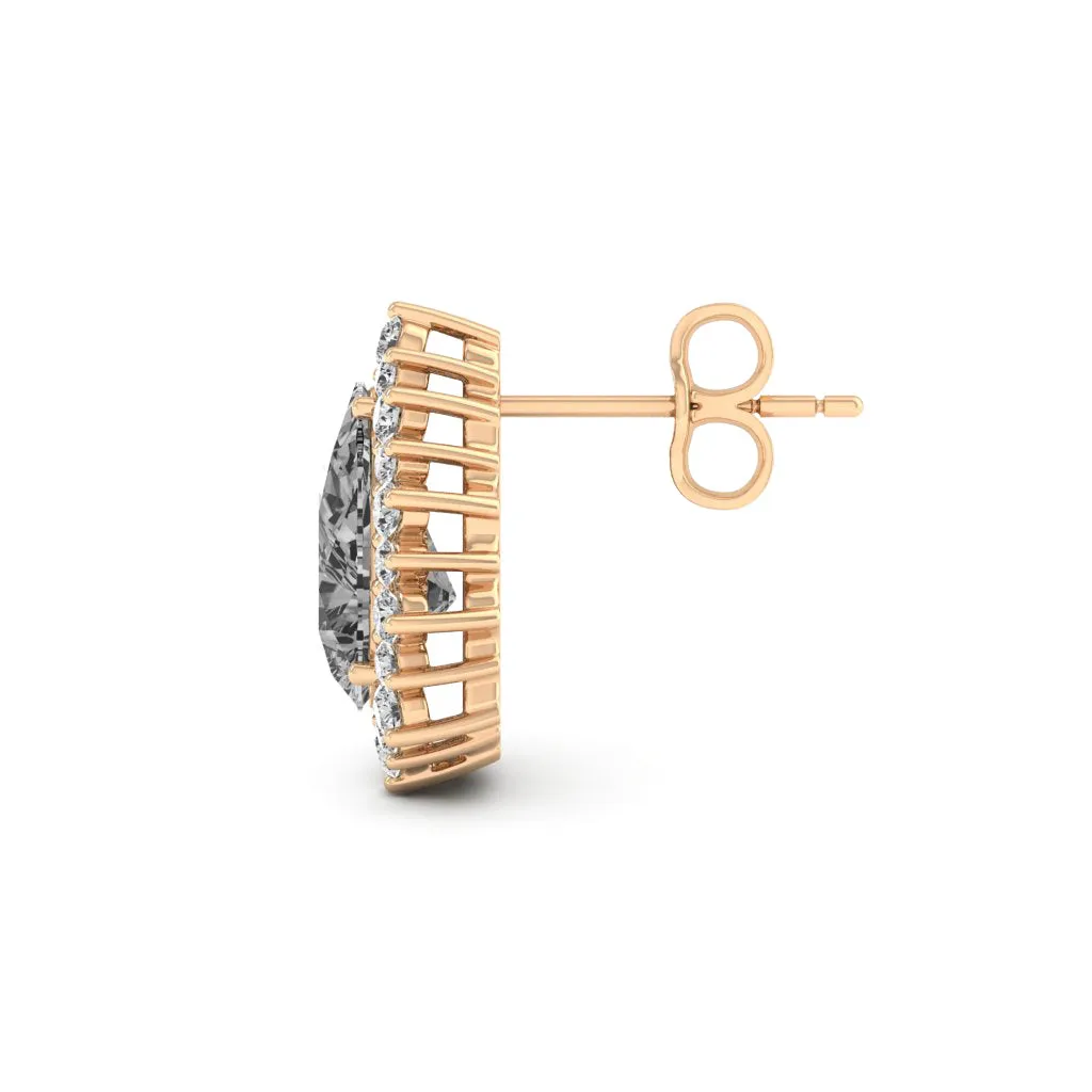 3.46 d.e.w cts Christie Moissanite Stud Earrings