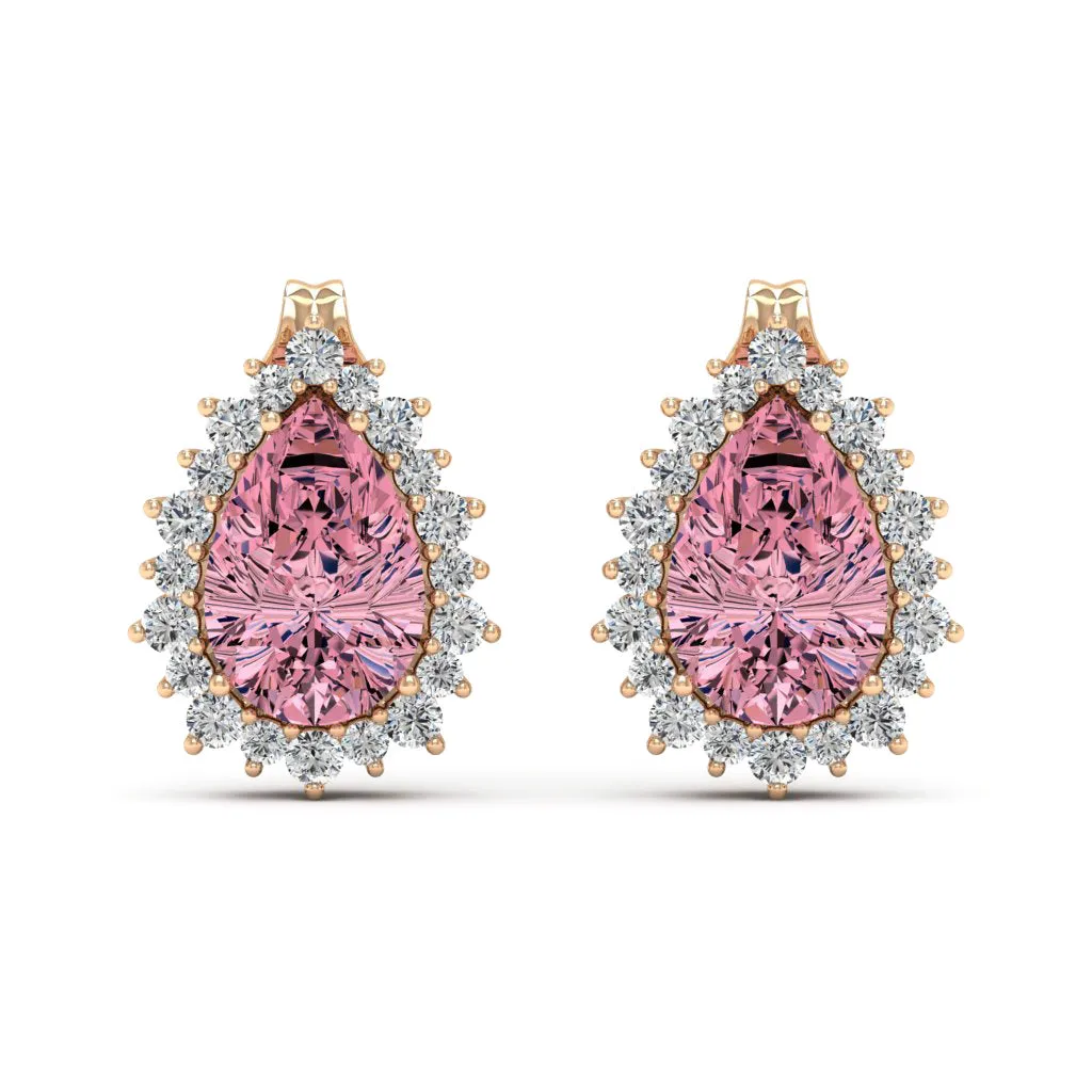 3.46 d.e.w cts Christie Moissanite Stud Earrings
