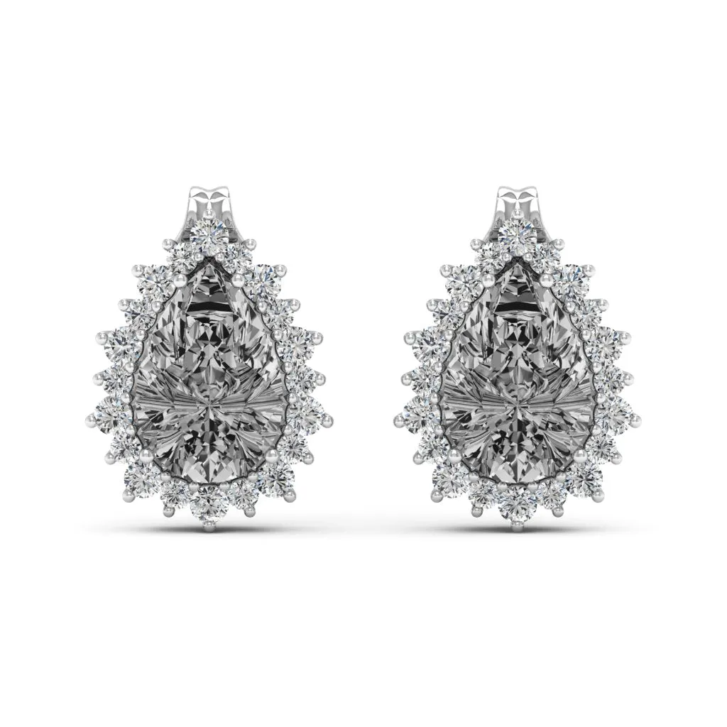3.46 d.e.w cts Christie Moissanite Stud Earrings