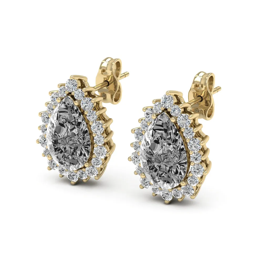 3.46 d.e.w cts Christie Moissanite Stud Earrings