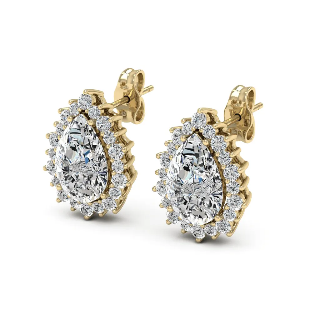 3.46 d.e.w cts Christie Moissanite Stud Earrings