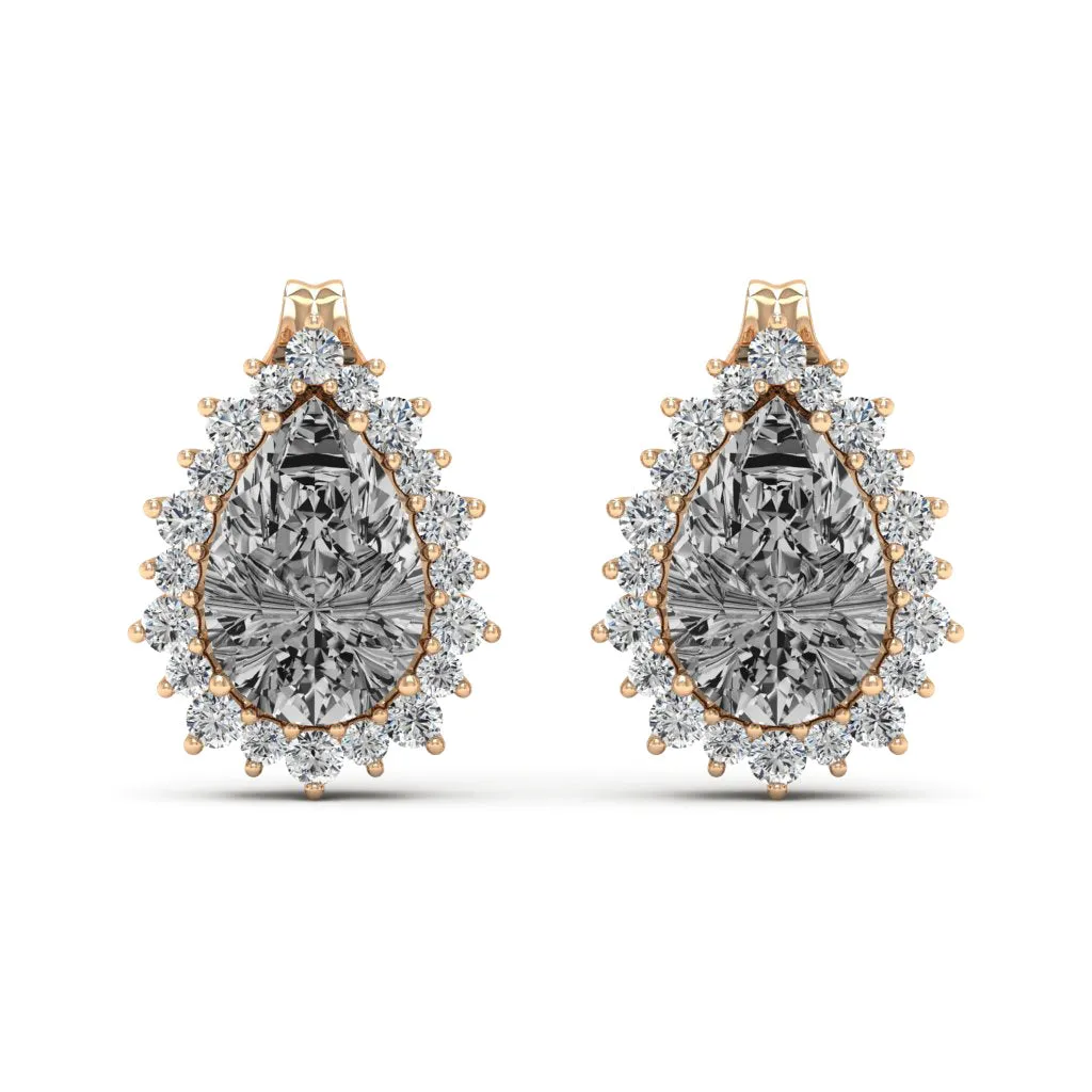 3.46 d.e.w cts Christie Moissanite Stud Earrings