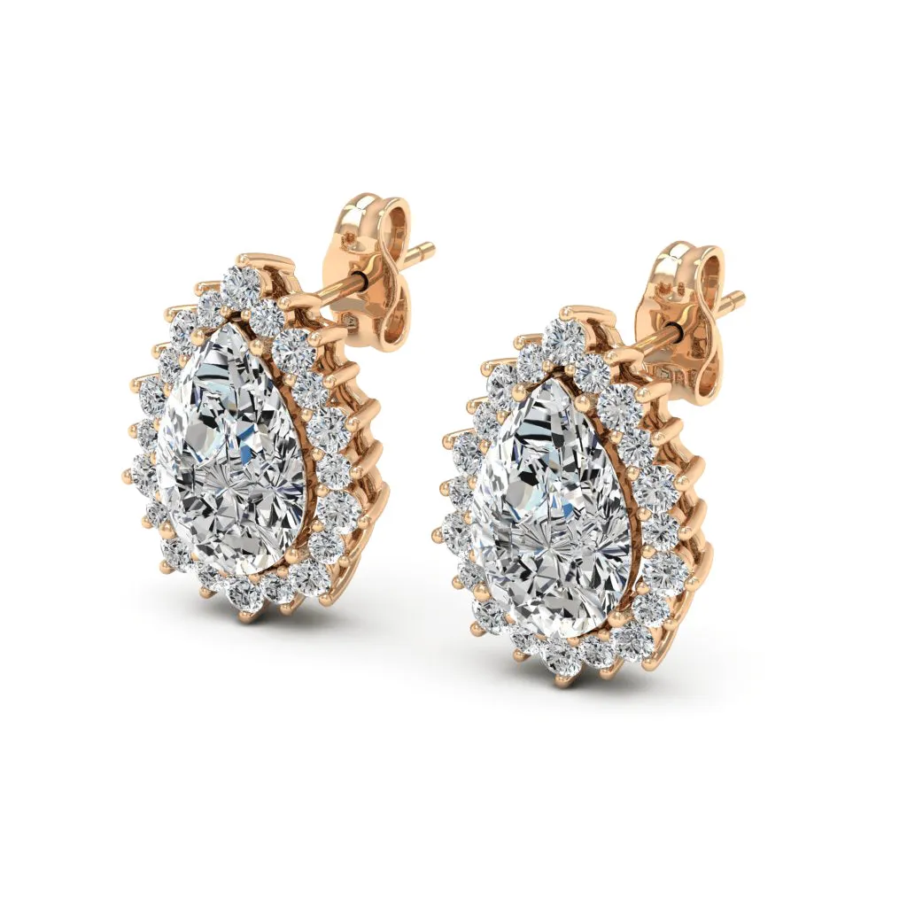 3.46 d.e.w cts Christie Moissanite Stud Earrings