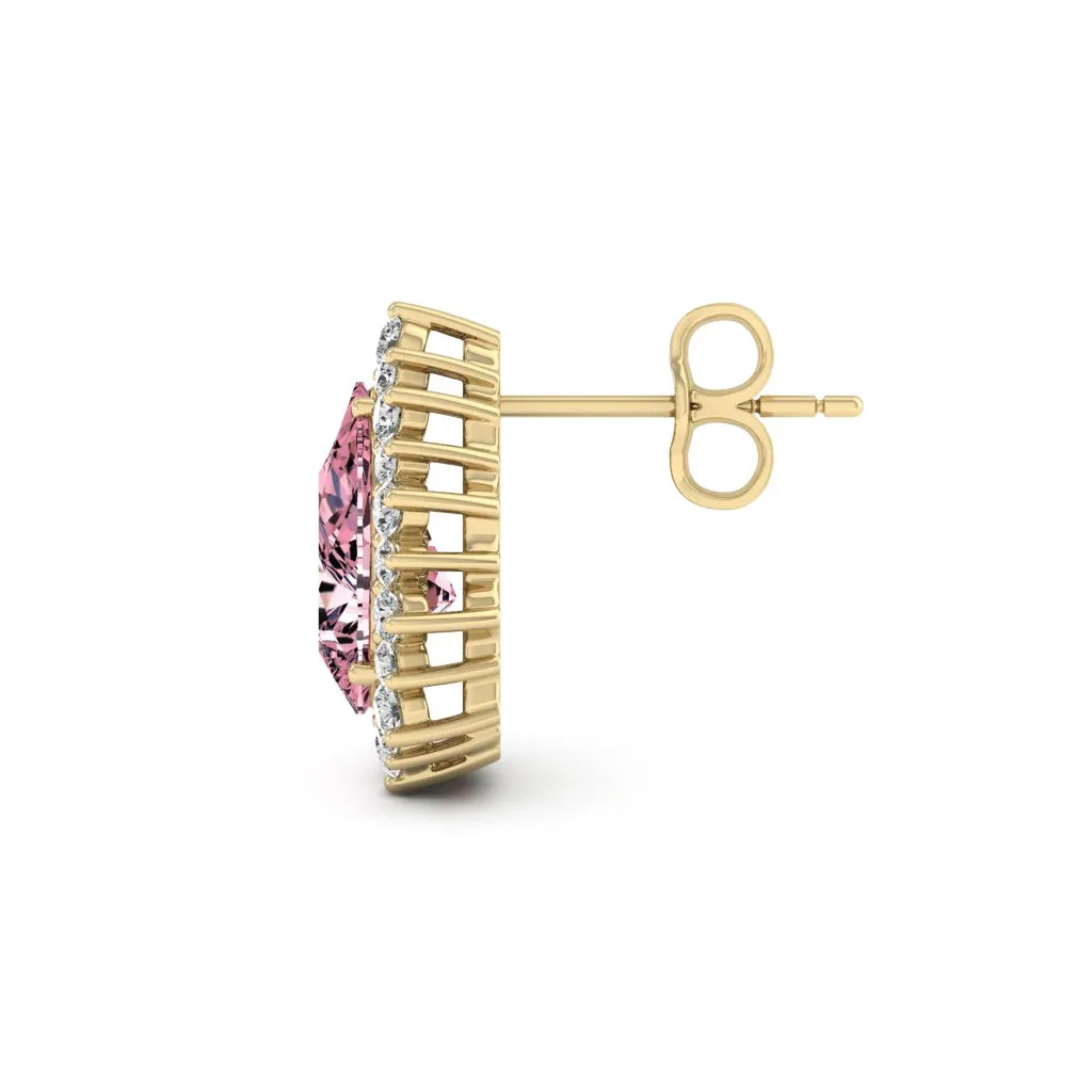 3.46 d.e.w cts Christie Moissanite Stud Earrings