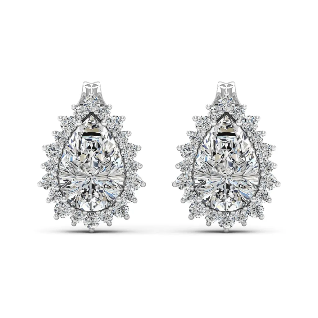 3.46 d.e.w cts Christie Moissanite Stud Earrings