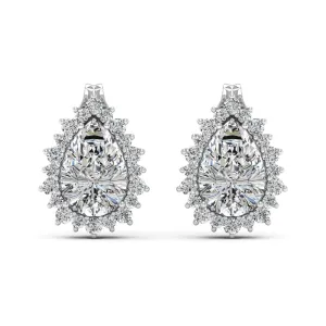 3.46 d.e.w cts Christie Moissanite Stud Earrings