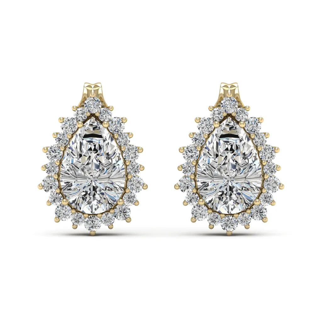 3.46 d.e.w cts Christie Moissanite Stud Earrings