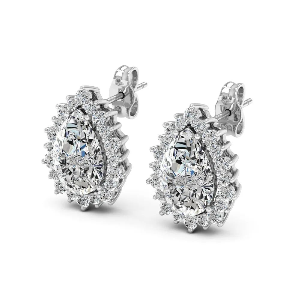 3.46 d.e.w cts Christie Moissanite Stud Earrings