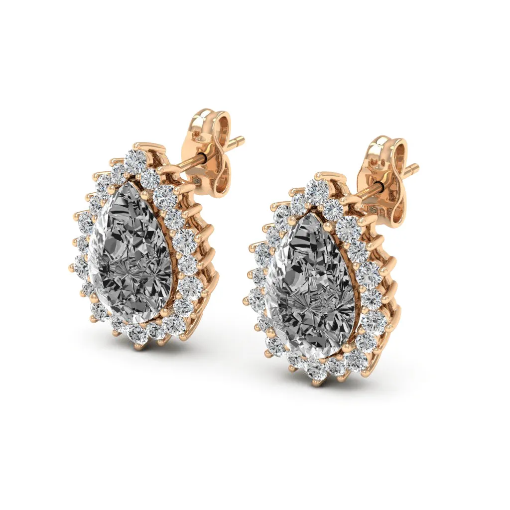 3.46 d.e.w cts Christie Moissanite Stud Earrings