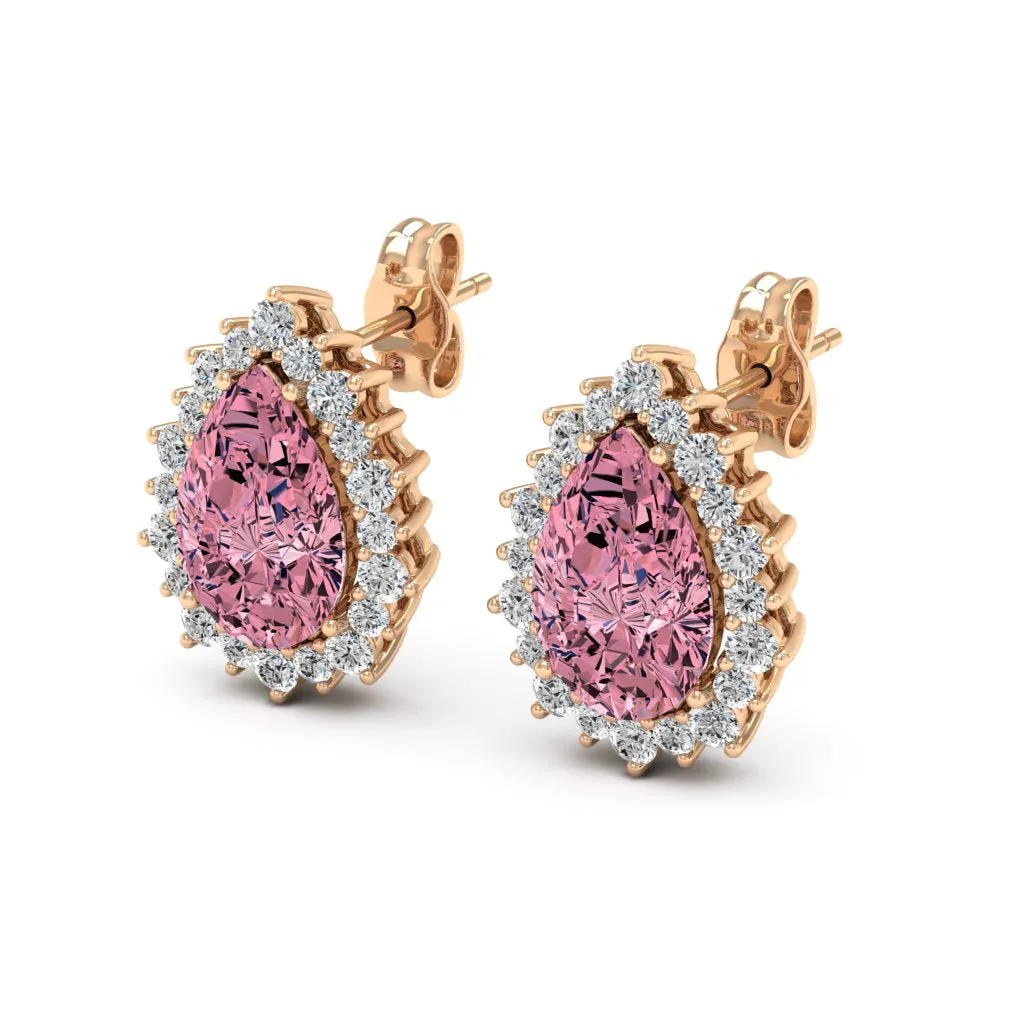 3.46 d.e.w cts Christie Moissanite Stud Earrings
