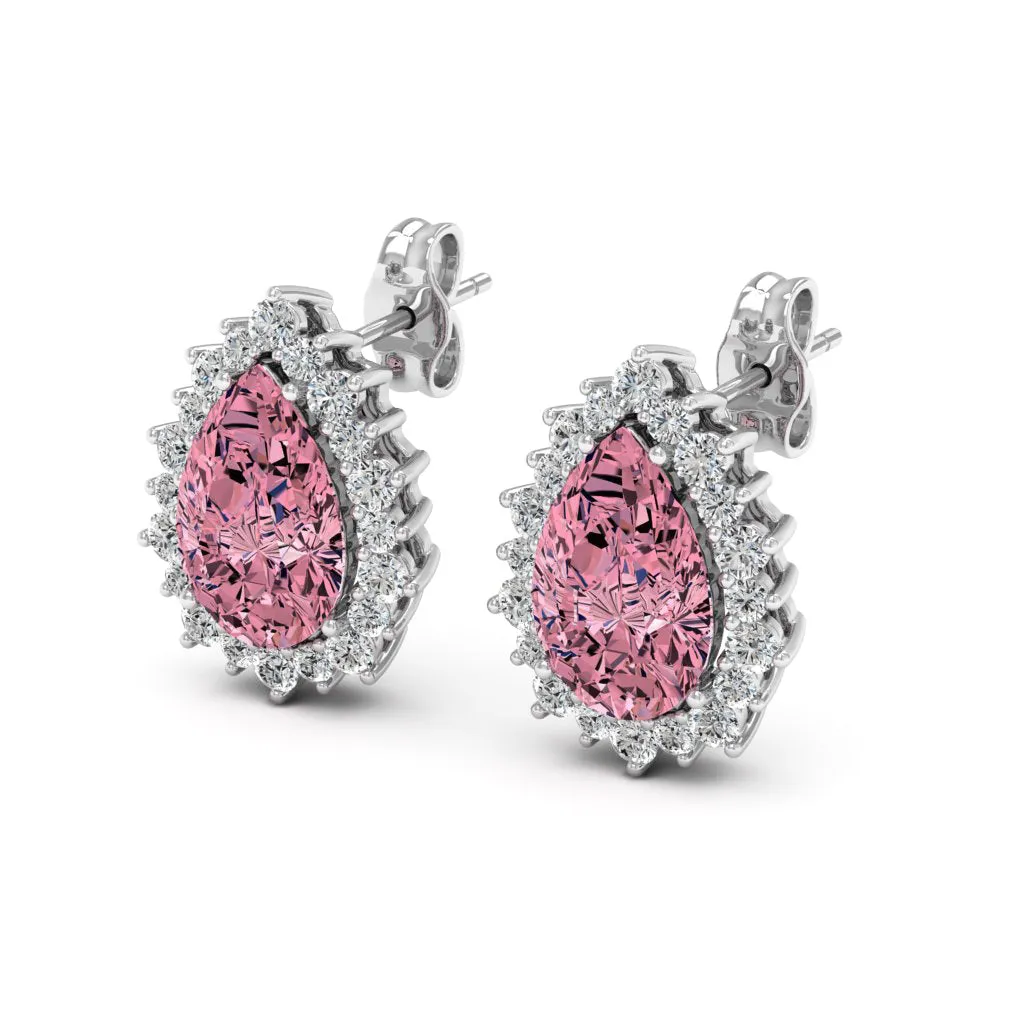 3.46 d.e.w cts Christie Moissanite Stud Earrings