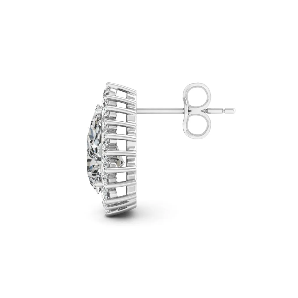 3.46 d.e.w cts Christie Moissanite Stud Earrings