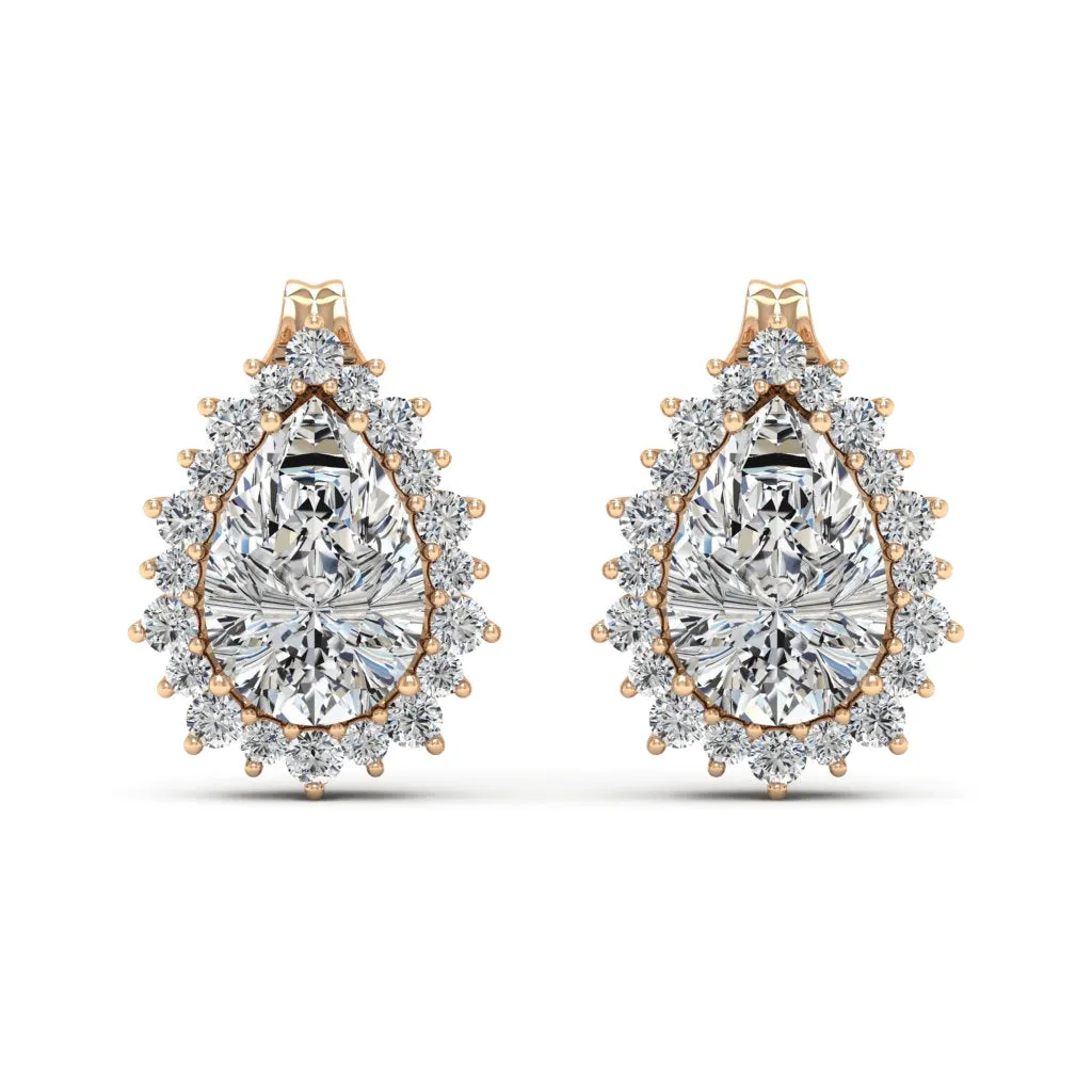 3.46 d.e.w cts Christie Moissanite Stud Earrings