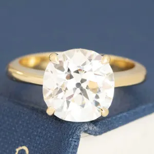 3.76ct Old Mine Cut Diamond Solitaire