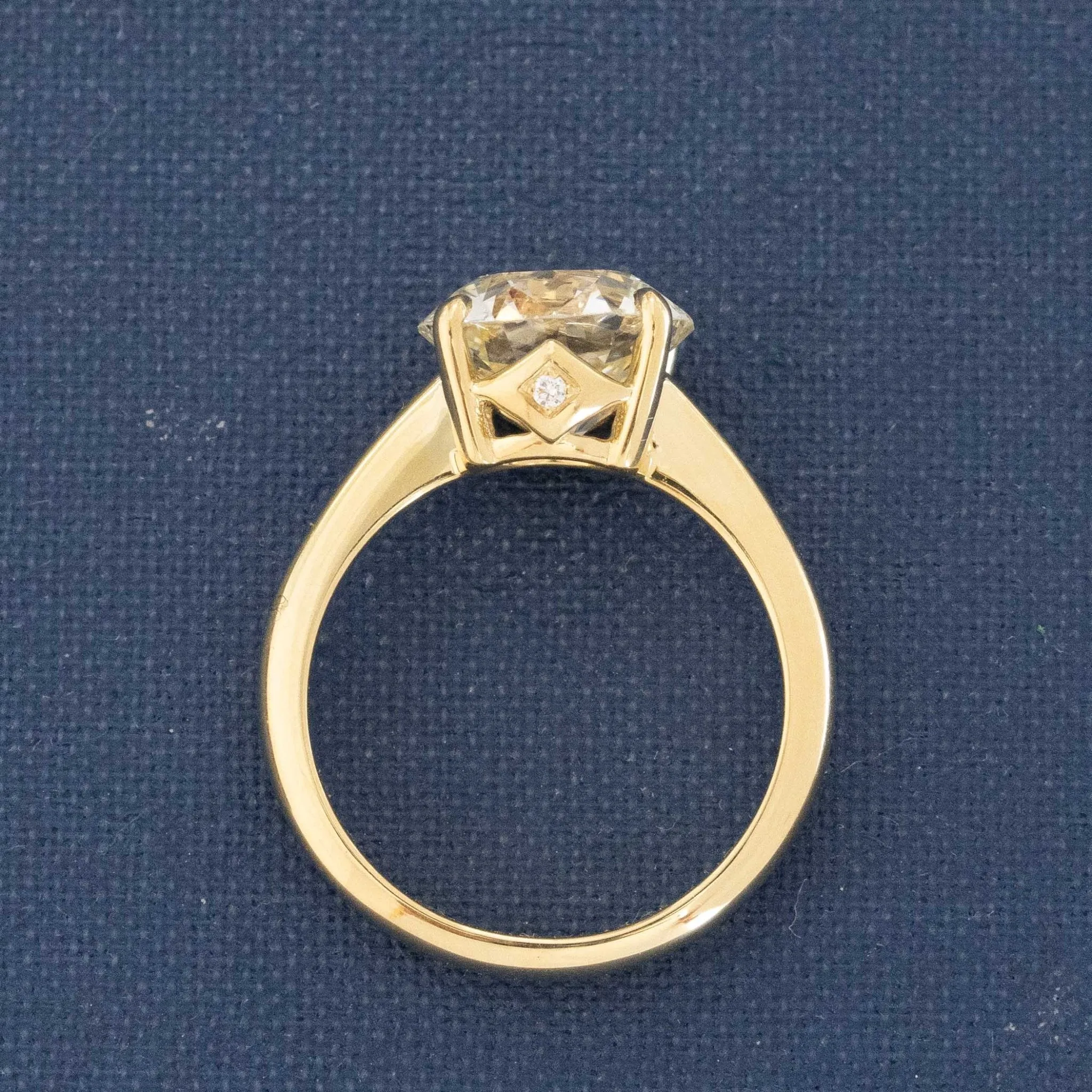 3.76ct Old Mine Cut Diamond Solitaire