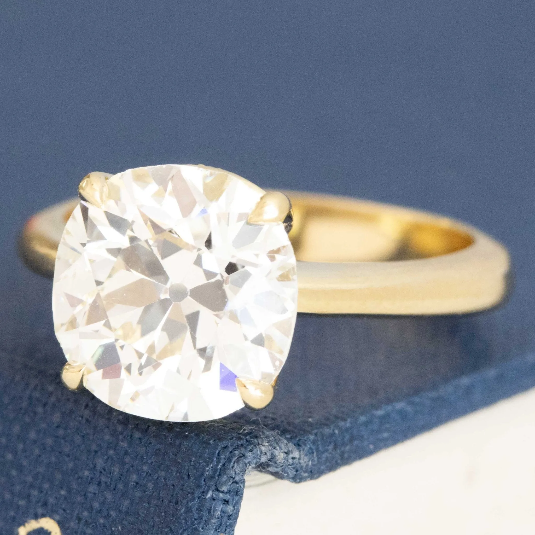 3.76ct Old Mine Cut Diamond Solitaire