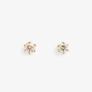 3mm White Diamond Studs | E1902W