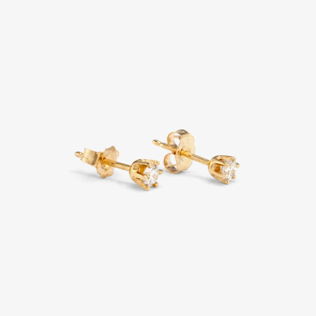 3mm White Diamond Studs | E1902W