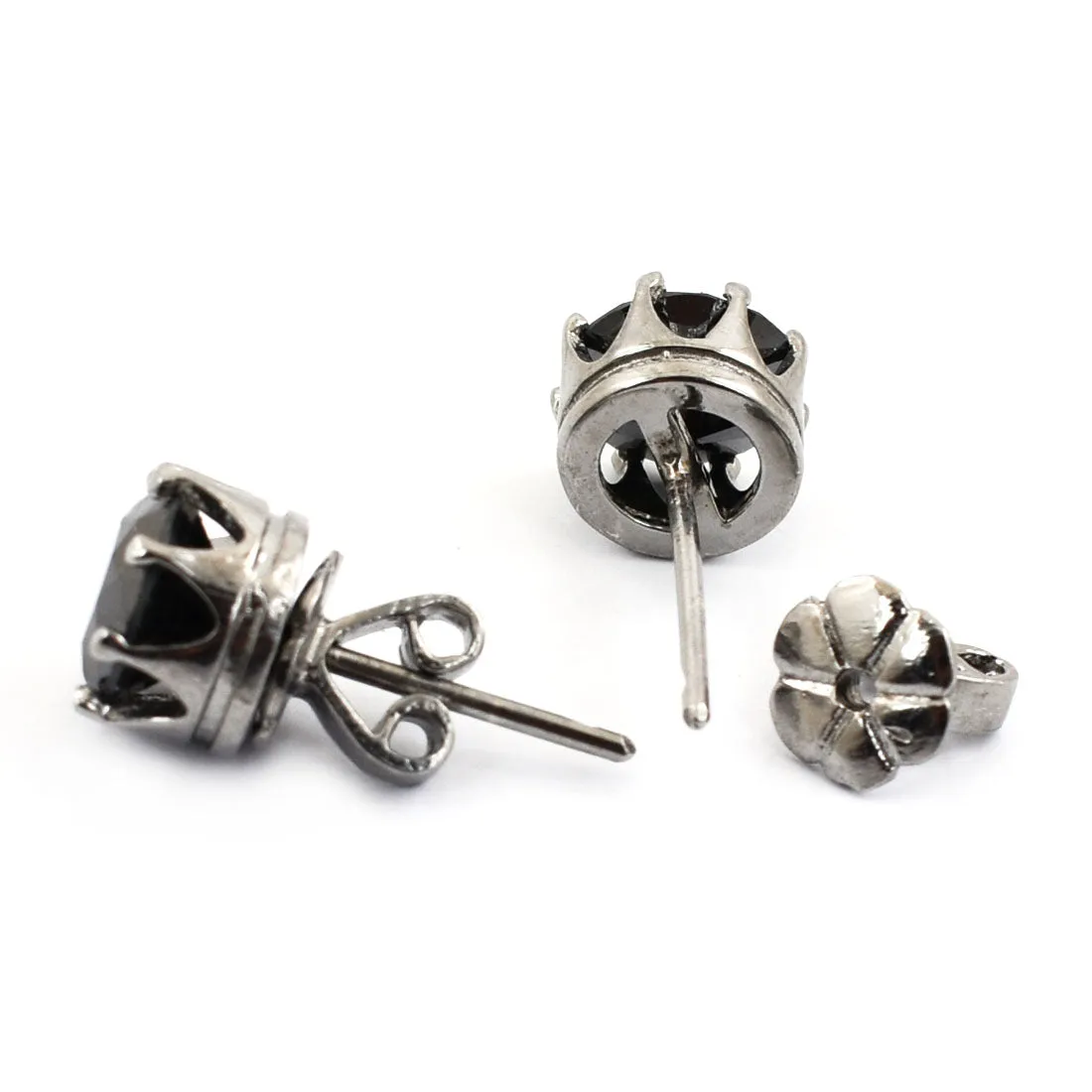 4 Ct AAA Certified Black Diamond Solitaire Studs in 925 Silver, Excellent Quality & Great Design