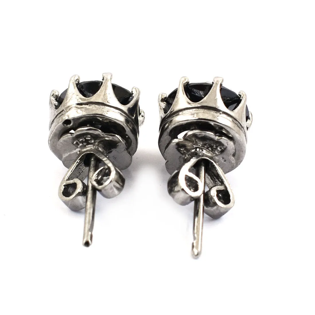 4 Ct AAA Certified Black Diamond Solitaire Studs in 925 Silver, Excellent Quality & Great Design
