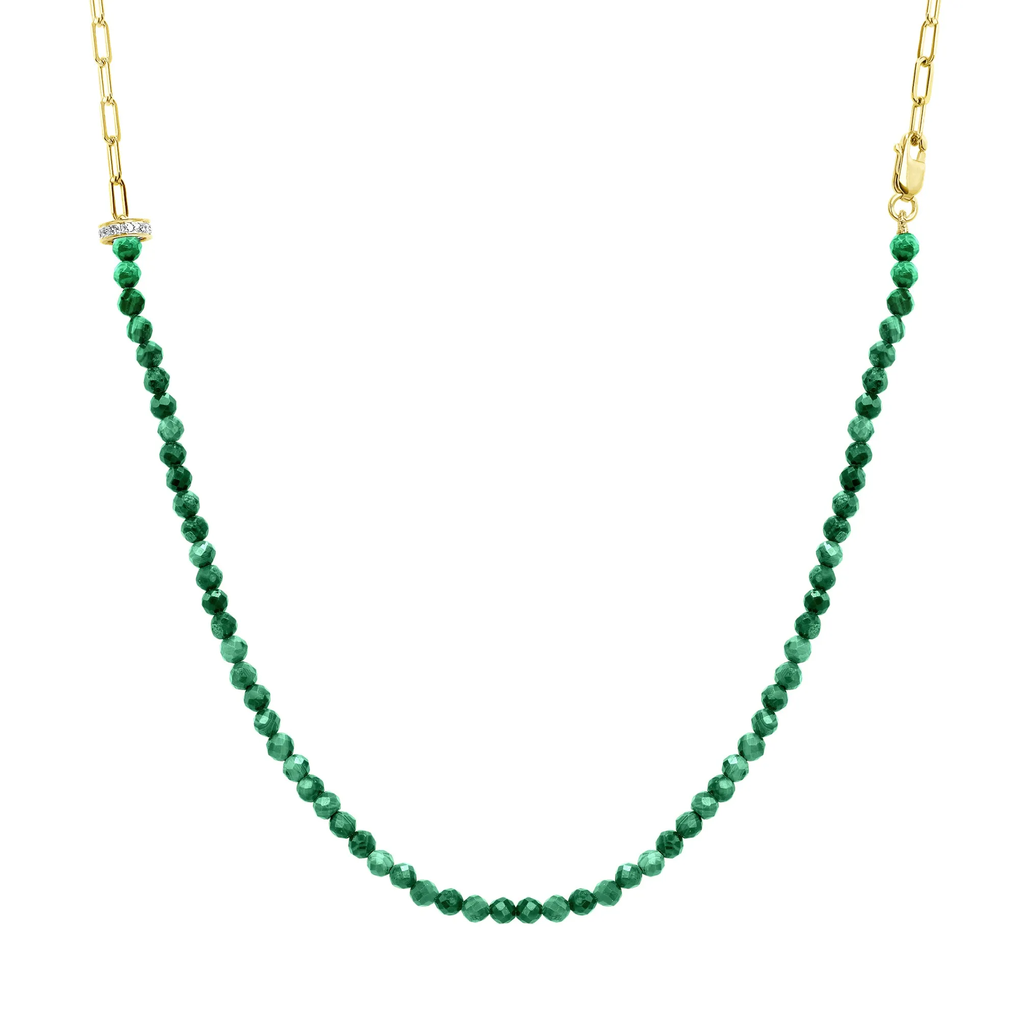 4 Layers Emerald and Malachite Necklaces