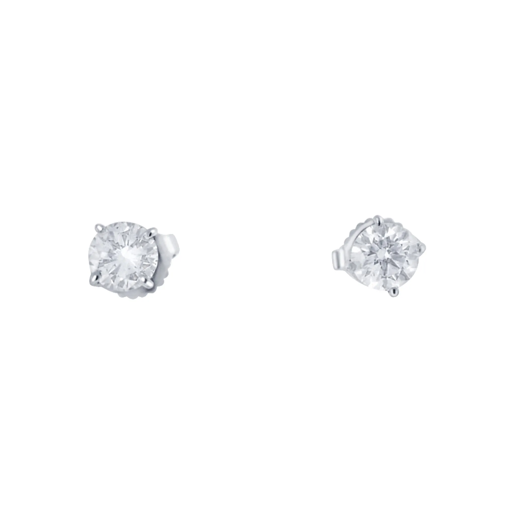 4 Prong Diamond Stud Earrings