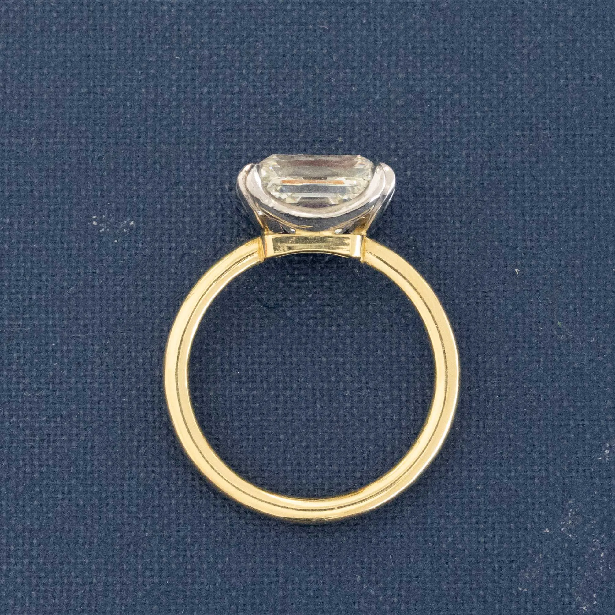 4.08ct Antique Emerald Cut Diamond Solitaire, GIA K VVS2
