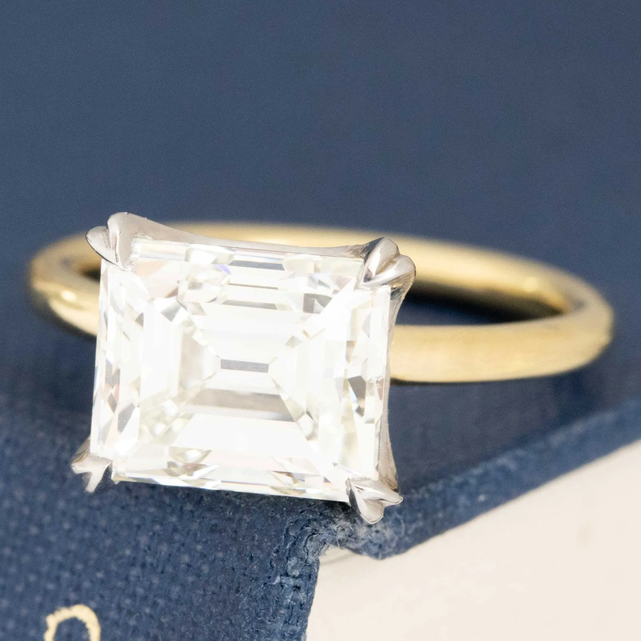 4.08ct Antique Emerald Cut Diamond Solitaire, GIA K VVS2