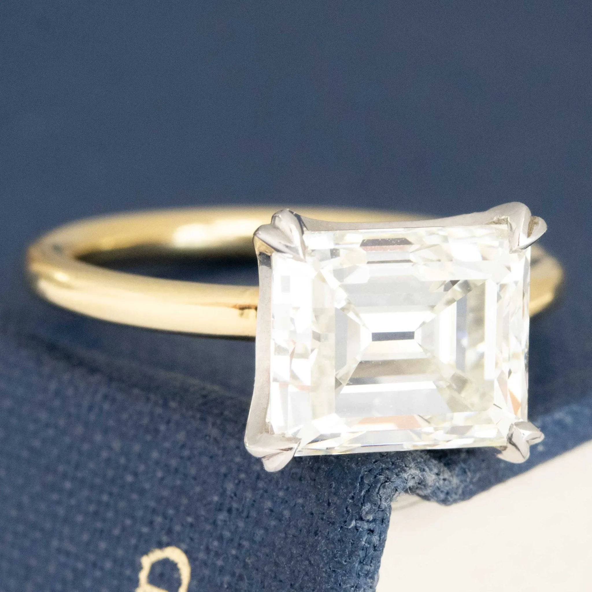 4.08ct Antique Emerald Cut Diamond Solitaire, GIA K VVS2