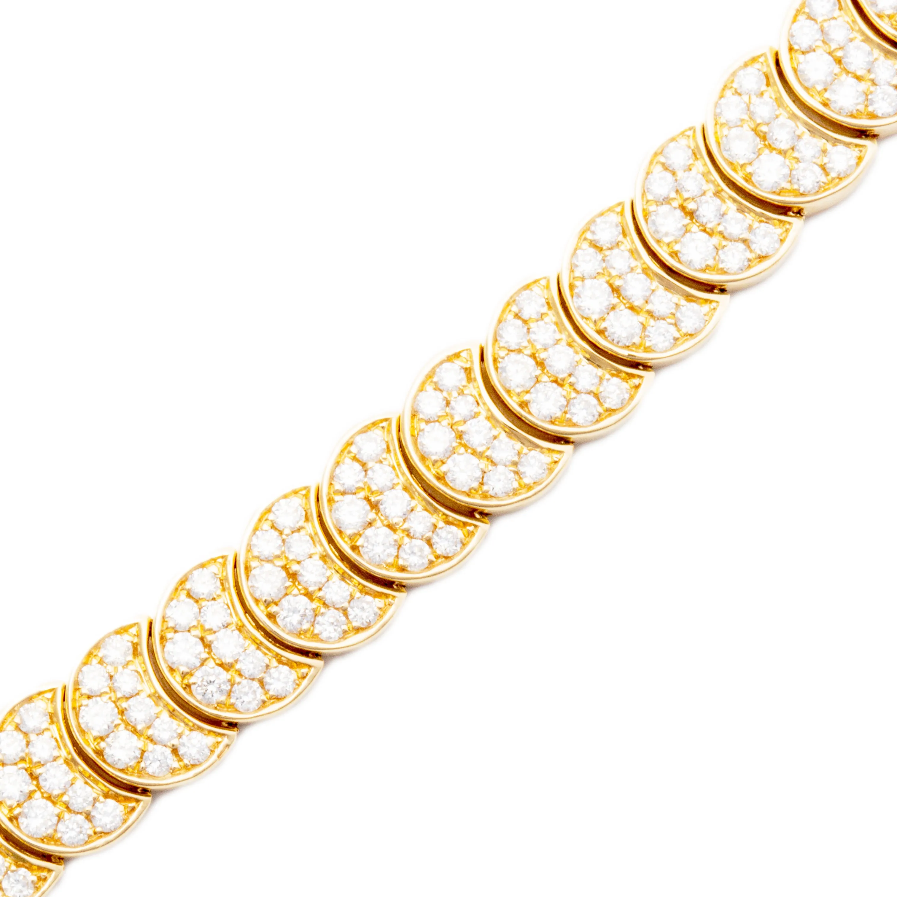 4.38ct 14k Yellow Gold Diamond Bracelet