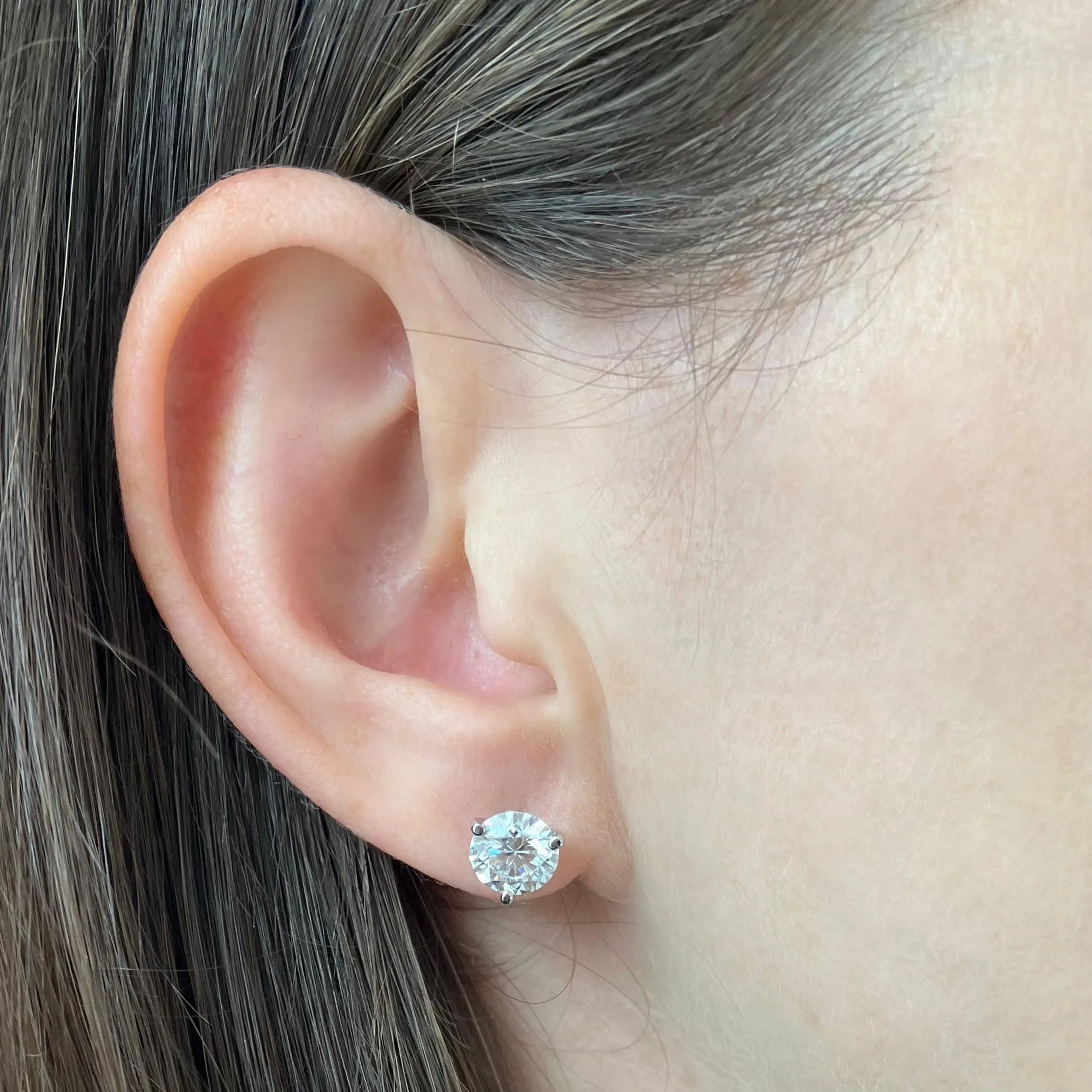 4ctw Lab Diamond Studs (Pair)