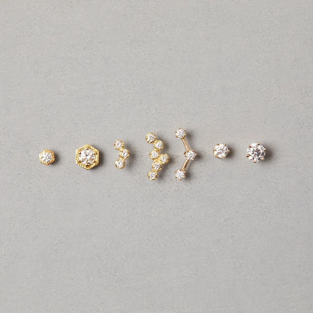 4mm White Diamond Studs | E1904W