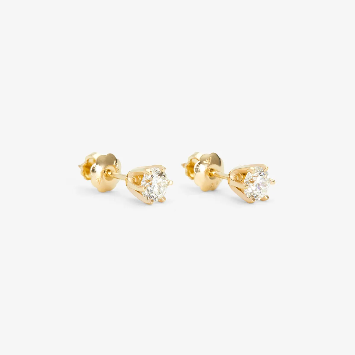 4mm White Diamond Studs | E1904W