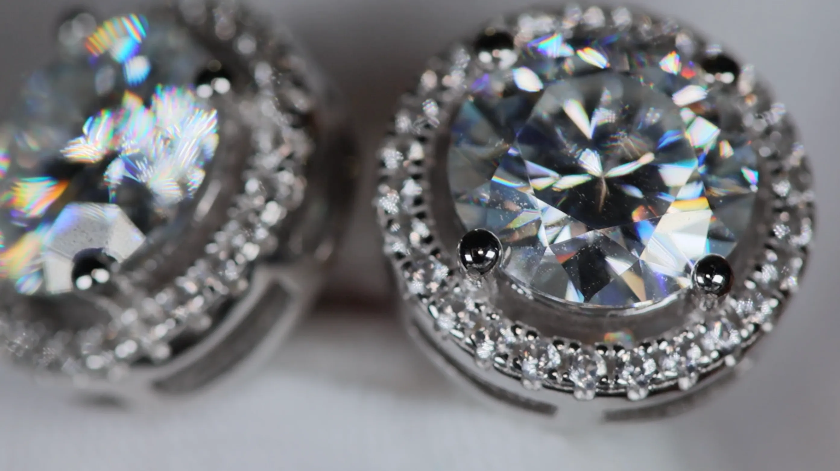 6 Carat Diamond Ear Studs | Big Moissanite Diamond Ear Studs | Iced Out Ear Studs